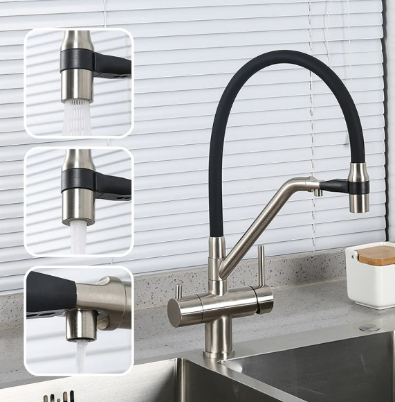 Смеситель для кухни Gappo G4398-85 Сатин Черный Смеситель для кухни Gappo G4398-85 Сатин Черный