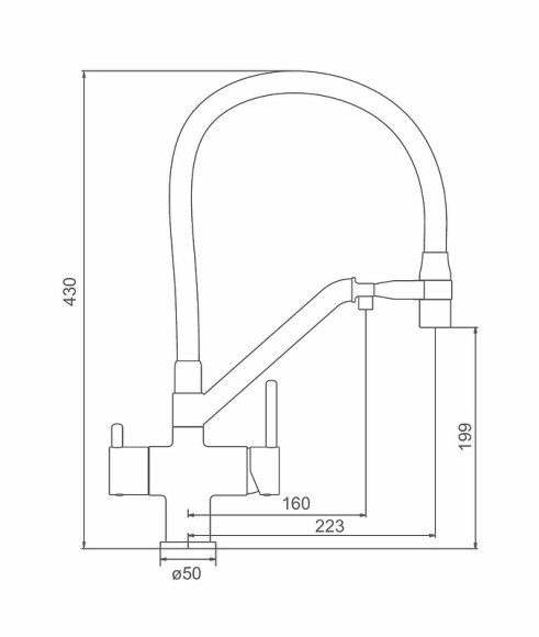 Смеситель для кухни Gappo G4398-85 Сатин Черный Смеситель для кухни Gappo G4398-85 Сатин Черный