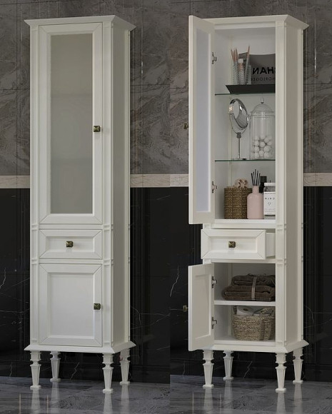 Шкаф пенал Opadiris Кантара 46 L 00-00004342 Слоновая кость Шкаф пенал Opadiris Кантара 46 L 00-00004342 Слоновая кость