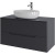 Тумба с раковиной Orange Line 100 Li-100TugMDF+B05-520W подвесная Графит матовый