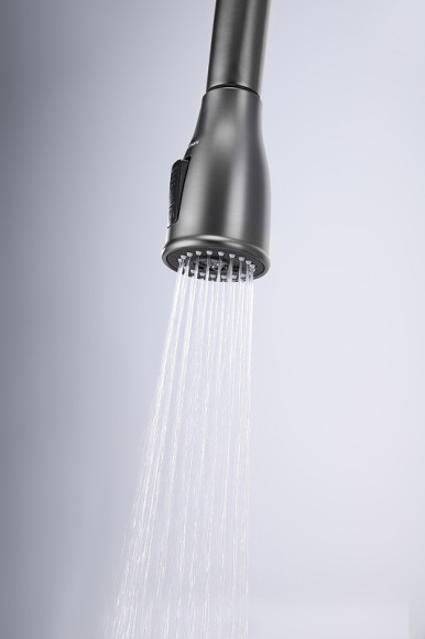 Смеситель для кухни Paulmark Lange La214212-GM Вороненая сталь