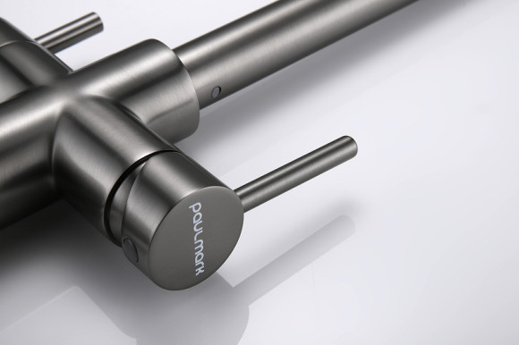 Смеситель для кухни Paulmark Lange La214212-GM Вороненая сталь