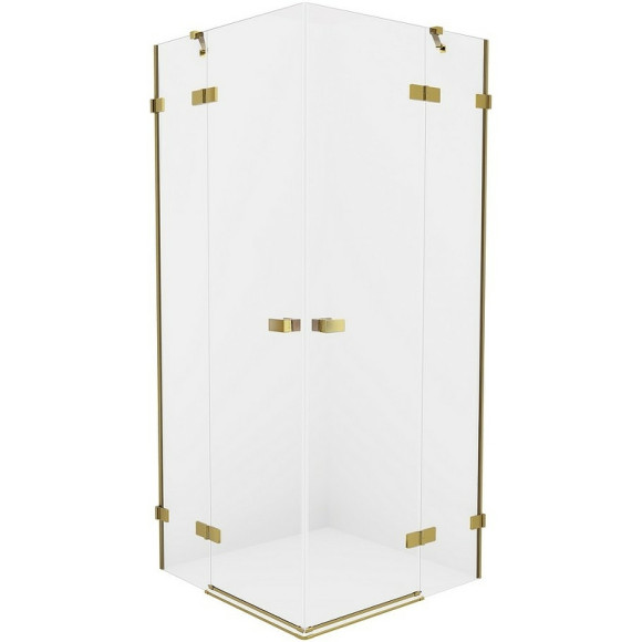 Душевой уголок New Trendy Avexa Gold 90х110 EXK-1882 профиль Брашированное золото стекло прозрачное