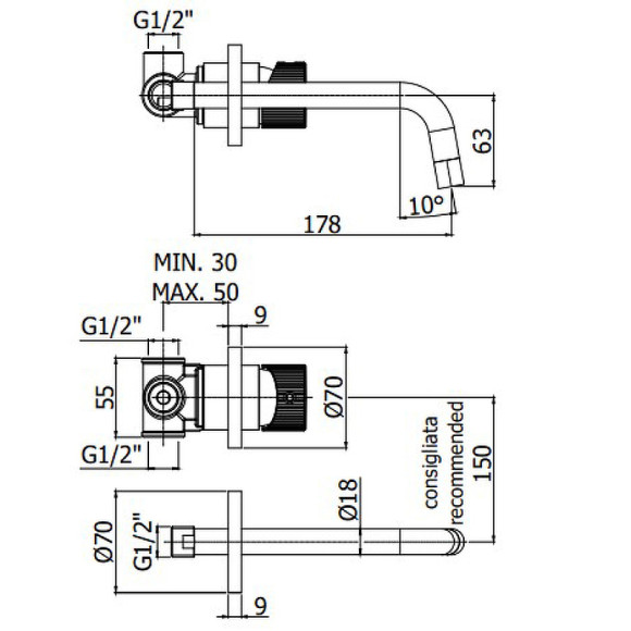 Смеситель для раковины Paffoni Jo JO006CR70 Хром