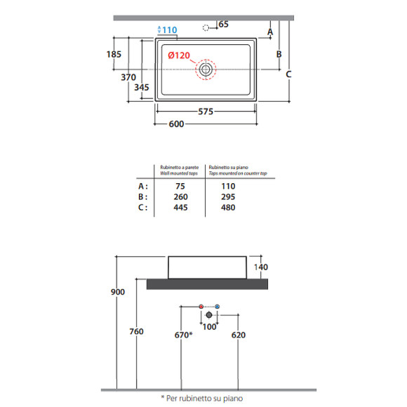 Раковина-чаша Globo Forty3 60 FO062.BI Белая