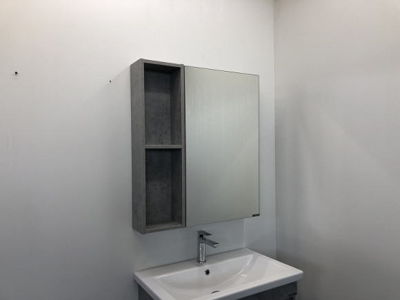 Зеркальный шкаф Comforty Осло 70 00-00006164 Бетон светлый Зеркальный шкаф Comforty Осло 70 00-00006164 Бетон светлый