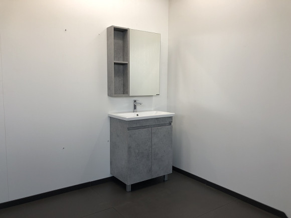 Зеркальный шкаф Comforty Осло 70 00-00006164 Бетон светлый Зеркальный шкаф Comforty Осло 70 00-00006164 Бетон светлый