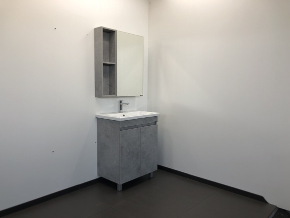 Зеркальный шкаф Comforty Осло 70 00-00006164 Бетон светлый Зеркальный шкаф Comforty Осло 70 00-00006164 Бетон светлый