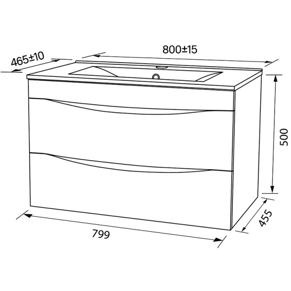 Тумба с раковиной Iddis Cloud 80 CLO80B0i95K подвесная Белая матовая Черный мрамор Тумба с раковиной Iddis Cloud 80 CLO80B0i95K подвесная Белая матовая Черный мрамор