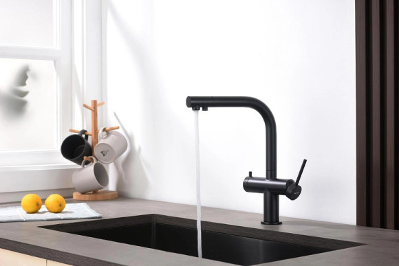 Смеситель для кухни Aquatek Европа AQ1385MB Черный матовый