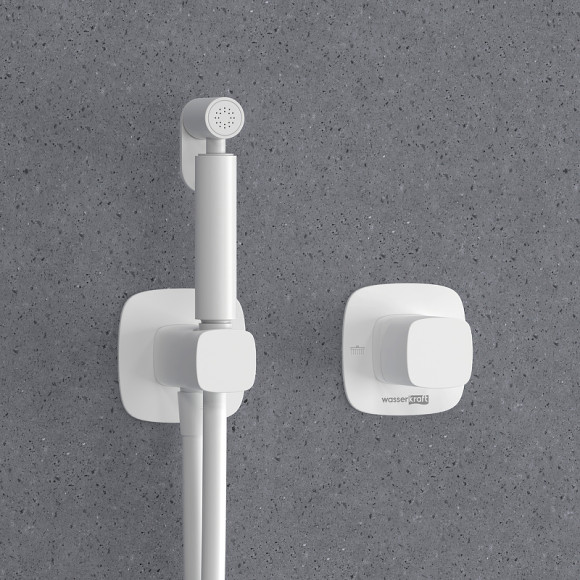 Гигиенический душ со смесителем WasserKRAFT Saale A9551.328.243.232 Белый матовый