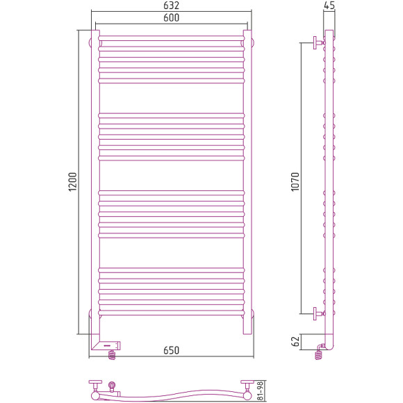 Электрический полотенцесушитель Сунержа Флюид 2.0 1200x600 L 00-5220-1260 Хром Электрический полотенцесушитель Сунержа Флюид 2.0 1200x600 L 00-5220-1260 Хром