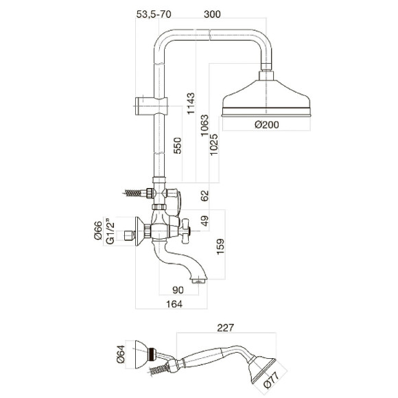 Душевая система Webert Armony AM721208015 Хром Душевая система Webert Armony AM721208015 Хром