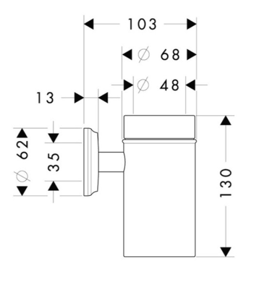 Стакан для зубных щеток Hansgrohe Logis Classic 41618000 Хром