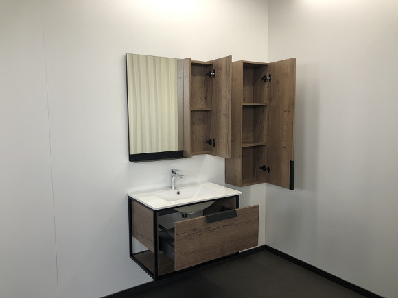 Тумба с раковиной Comforty Бонн 75 00-00006487 подвесная Дуб темный