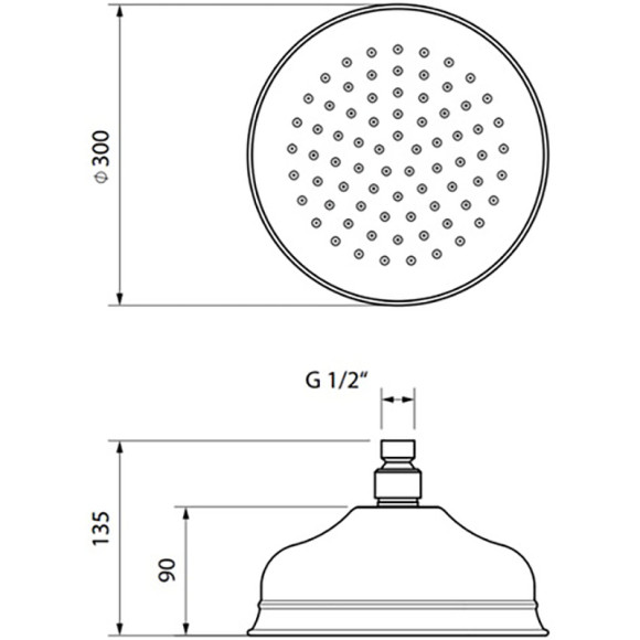 Верхний душ Migliore Roma 29676 Бронза