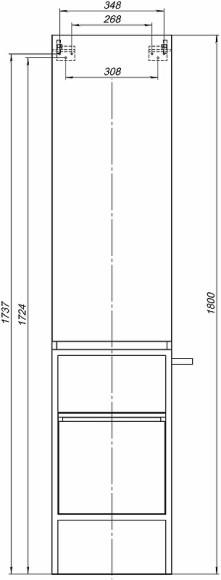Шкаф пенал Allen Brau Priority 40 R 1.31005.WM Белый матовый Шкаф пенал Allen Brau Priority 40 R 1.31005.WM Белый матовый