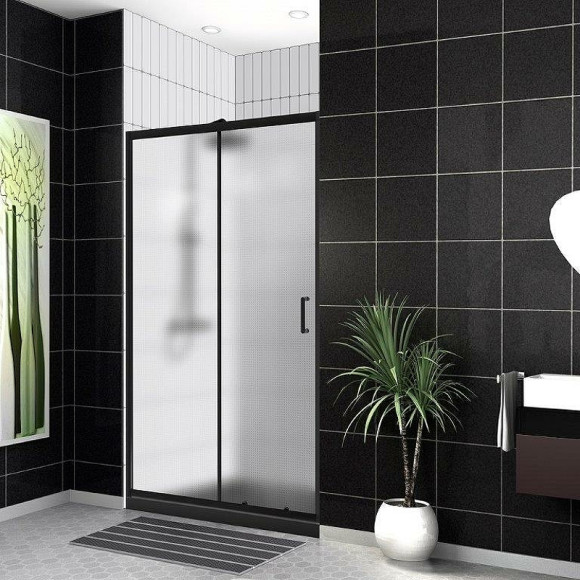 Душевая дверь BelBagno Uno 120 UNO-195-BF-1-120-P-NERO профиль Черный матовый стекло рифленое Душевая дверь BelBagno Uno 120 UNO-195-BF-1-120-P-NERO профиль Черный матовый стекло рифленое