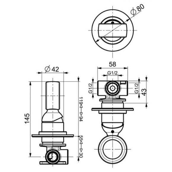 Смеситель для душа Webert Opera OA880101010 Золото Смеситель для душа Webert Opera OA880101010 Золото