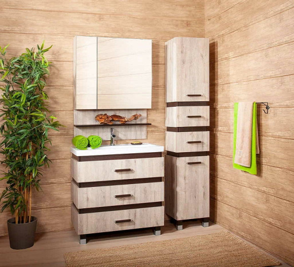 Тумба под раковину Бриклаер Техас 70 4627125412905 Дуб кантри Венге Тумба под раковину Бриклаер Техас 70 4627125412905 Дуб кантри Венге