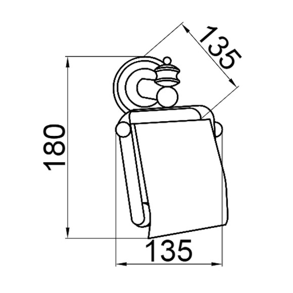 Держатель туалетной бумаги Boheme Vogue Nero 10181 с крышкой Хром Держатель туалетной бумаги Boheme Vogue Nero 10181 с крышкой Хром