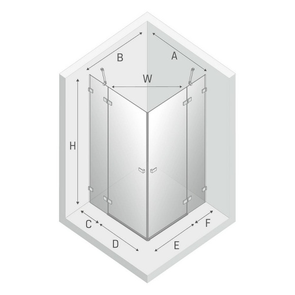 Душевой уголок New Trendy Avexa Chrome 100х110 EXK-1528 профиль Хром стекло прозрачное Душевой уголок New Trendy Avexa Chrome 100х110 EXK-1528 профиль Хром стекло прозрачное