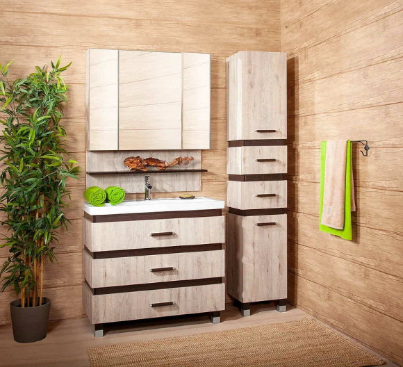 Тумба под раковину Бриклаер Техас 100 4627125412882 Дуб кантри Венге Тумба под раковину Бриклаер Техас 100 4627125412882 Дуб кантри Венге