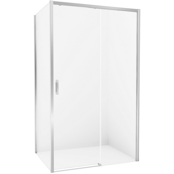Душевой уголок New Trendy Prime Chrome 140х70 R D-0307A/D-0122B профиль Хром стекло прозрачное
