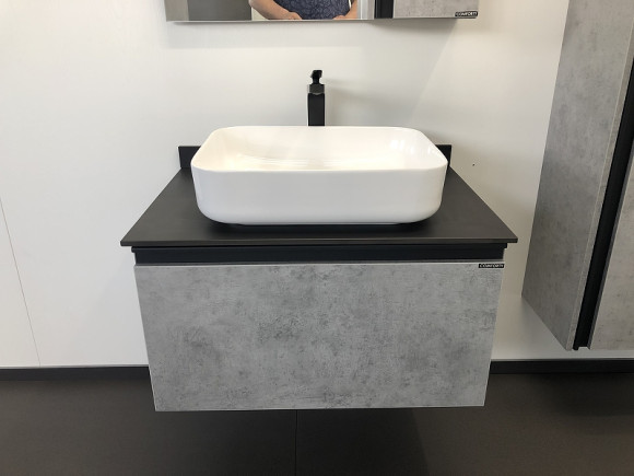 Тумба с раковиной Comforty Эдинбург 75 00004149066 подвесная Бетон светлый Тумба с раковиной Comforty Эдинбург 75 00004149066 подвесная Бетон светлый