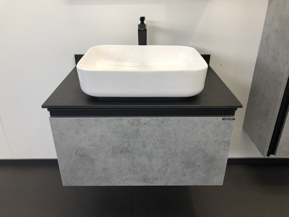 Тумба с раковиной Comforty Эдинбург 75 00004149066 подвесная Бетон светлый Тумба с раковиной Comforty Эдинбург 75 00004149066 подвесная Бетон светлый