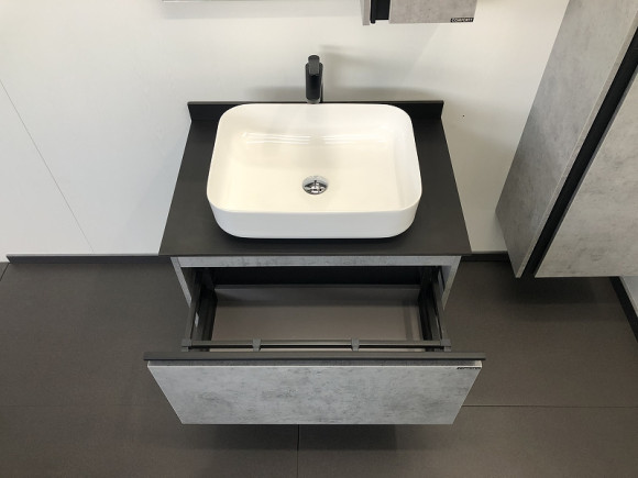 Тумба с раковиной Comforty Эдинбург 75 00004149066 подвесная Бетон светлый Тумба с раковиной Comforty Эдинбург 75 00004149066 подвесная Бетон светлый