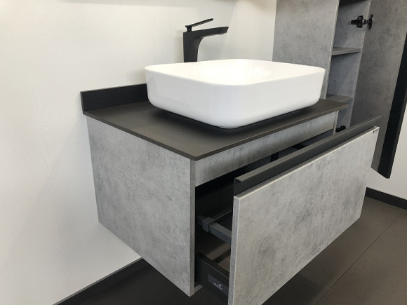 Тумба с раковиной Comforty Эдинбург 75 00004149066 подвесная Бетон светлый Тумба с раковиной Comforty Эдинбург 75 00004149066 подвесная Бетон светлый