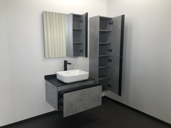 Тумба с раковиной Comforty Эдинбург 75 00004149066 подвесная Бетон светлый Тумба с раковиной Comforty Эдинбург 75 00004149066 подвесная Бетон светлый