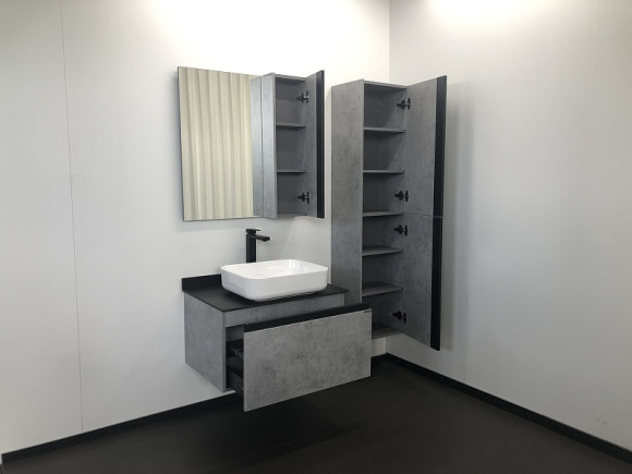 Тумба с раковиной Comforty Эдинбург 75 00004149066 подвесная Бетон светлый Тумба с раковиной Comforty Эдинбург 75 00004149066 подвесная Бетон светлый