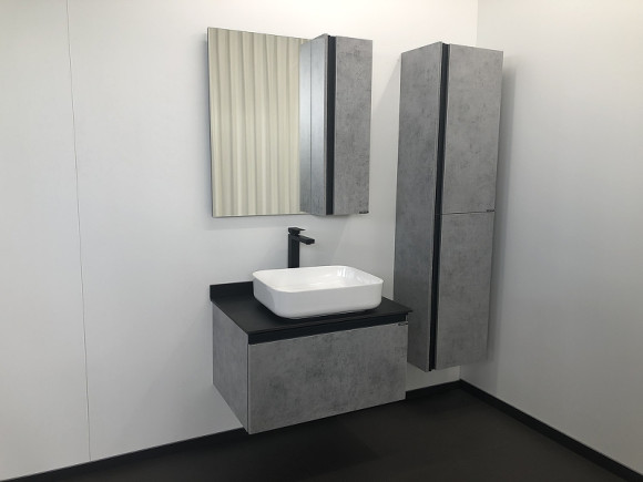 Тумба с раковиной Comforty Эдинбург 75 00004149066 подвесная Бетон светлый Тумба с раковиной Comforty Эдинбург 75 00004149066 подвесная Бетон светлый