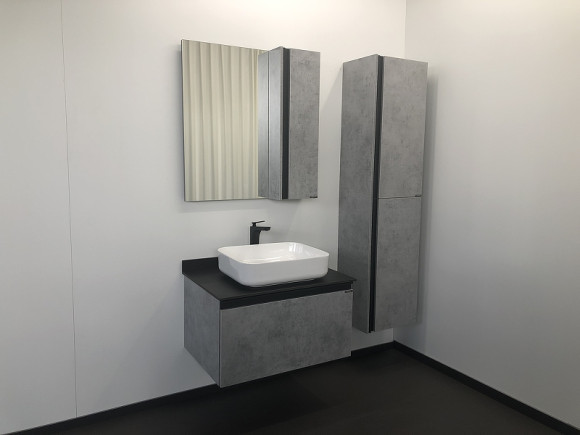 Тумба с раковиной Comforty Эдинбург 75 00004149066 подвесная Бетон светлый Тумба с раковиной Comforty Эдинбург 75 00004149066 подвесная Бетон светлый