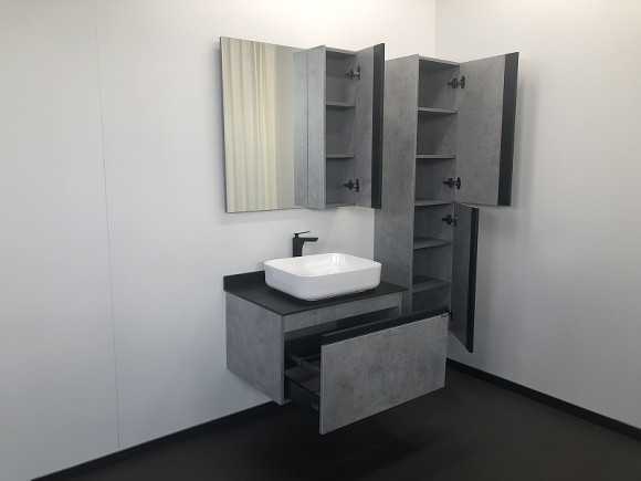 Тумба с раковиной Comforty Эдинбург 75 00004149066 подвесная Бетон светлый Тумба с раковиной Comforty Эдинбург 75 00004149066 подвесная Бетон светлый