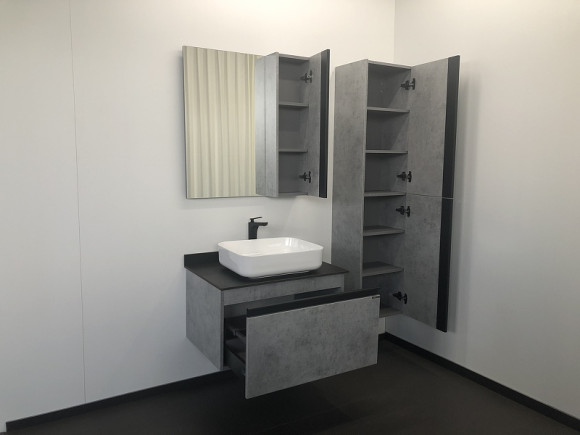 Тумба с раковиной Comforty Эдинбург 75 00004149066 подвесная Бетон светлый Тумба с раковиной Comforty Эдинбург 75 00004149066 подвесная Бетон светлый