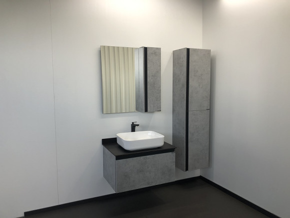 Тумба с раковиной Comforty Эдинбург 75 00004149066 подвесная Бетон светлый Тумба с раковиной Comforty Эдинбург 75 00004149066 подвесная Бетон светлый