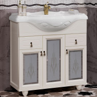 Тумба под раковину Opadiris Тибет 85 00-00002848 со стеклом Слоновая кость