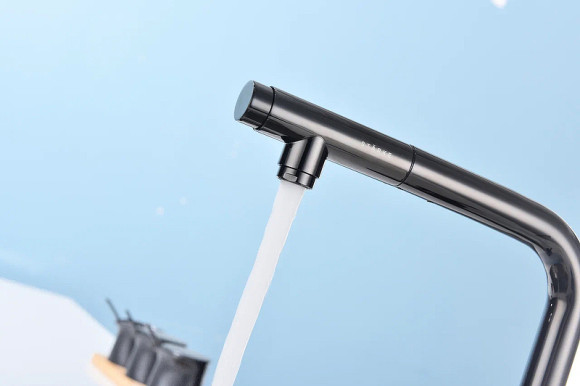 Смеситель для кухни Paulmark Viper Vi213105-GB Черный глянцевый