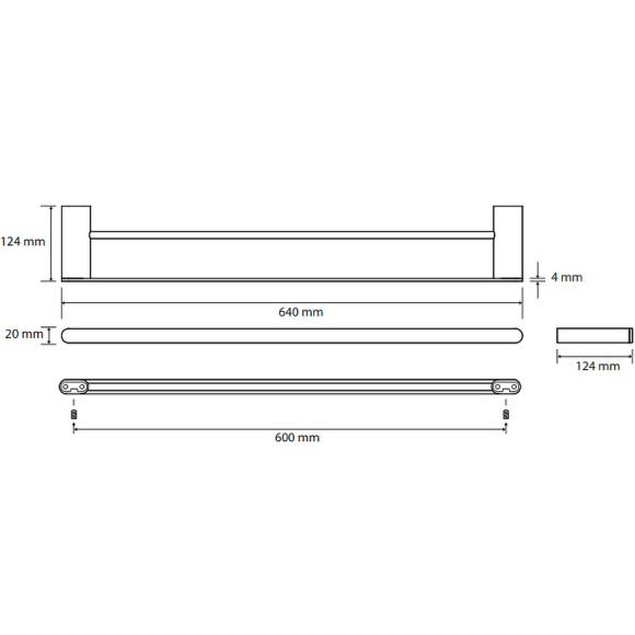 Полотенцедержатель Bemeta Organic 157104051 двойной Хром Полотенцедержатель Bemeta Organic 157104051 двойной Хром