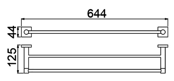 Полотенцедержатель Timo Selene 12056/03 двойной Черный