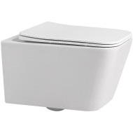 Унитаз Abber Rechteck AC1201MW подвесной Белый матовый с сиденьем Микролифт Унитаз Abber Rechteck AC1201MW подвесной Белый матовый с сиденьем Микролифт