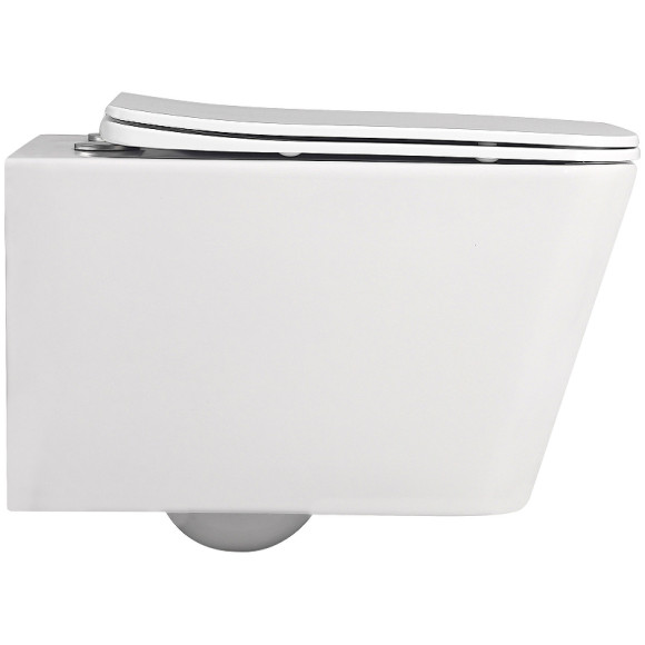 Унитаз Abber Rechteck AC1201MW подвесной Белый матовый с сиденьем Микролифт Унитаз Abber Rechteck AC1201MW подвесной Белый матовый с сиденьем Микролифт