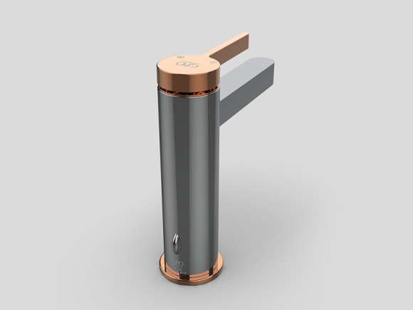 Смеситель для раковины GPD Gildo MLB165-K-R Хром Розовое золото