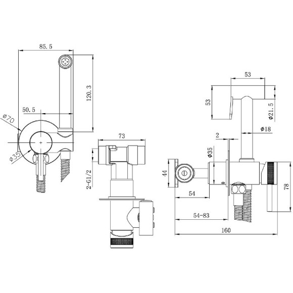 Гигиенический душ со смесителем Allen Brau Priority 5.31A29-00 Хром Гигиенический душ со смесителем Allen Brau Priority 5.31A29-00 Хром