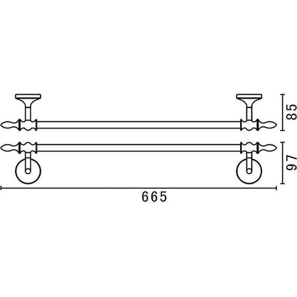 Полотенцедержатель Art&Max Bohemia AM-4224-Br Бронза