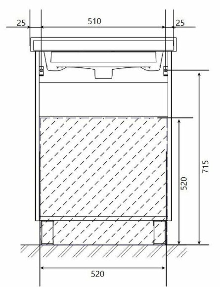 Тумба под раковину 1MarKa Gaula 60Н У92515 White