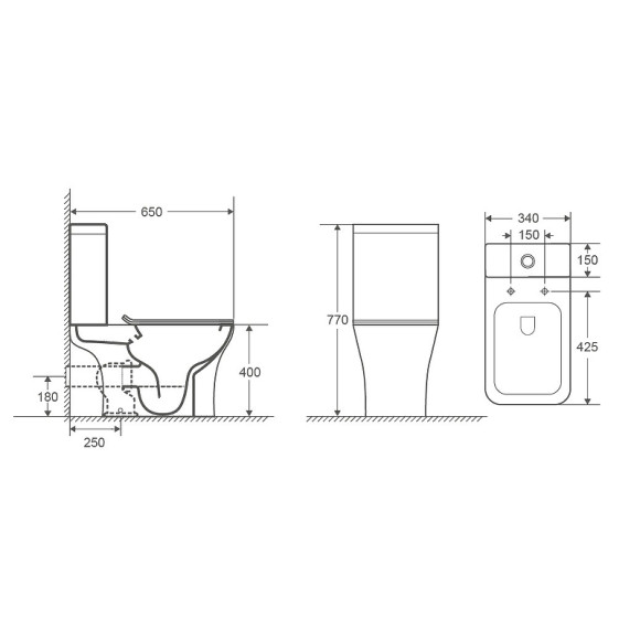 Унитаз компакт Azario Fretta Square AZ-1215+AZ-1216-G с бачком и сиденьем Микролифт Унитаз компакт Azario Fretta Square AZ-1215+AZ-1216-G с бачком и сиденьем Микролифт